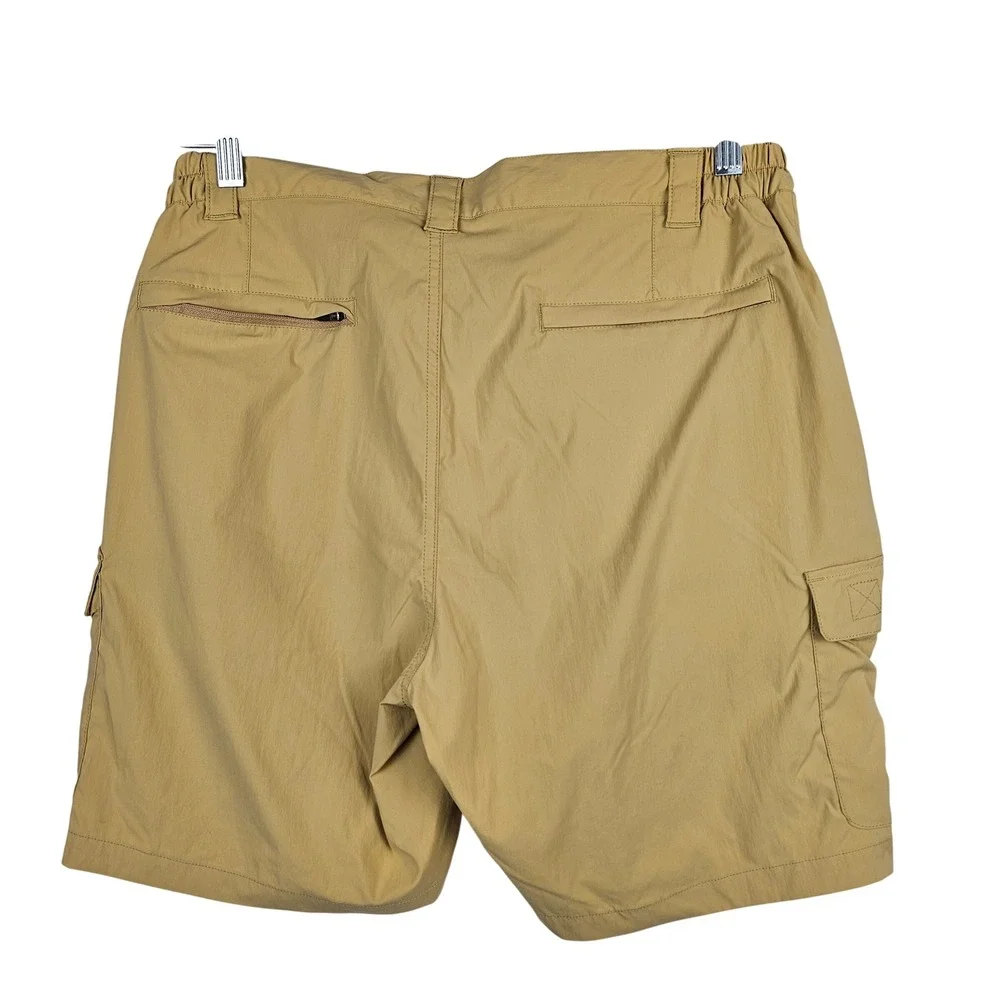 LL Bean Men's Cresta Hiking‎ Cargo Shorts Tan Khaki Nylon Spandex Stretch Medium